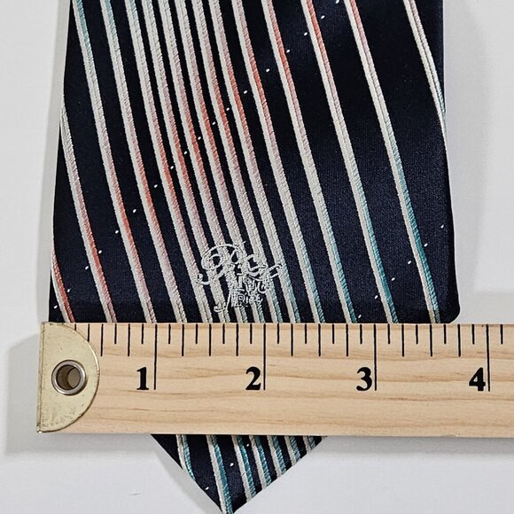 Nina Ricci Silk Tie Handmade Stripes Timeless Designer Boho W4 L58 Inches - Picture 11 of 14